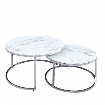 Couchtisch Set Monaco Silber